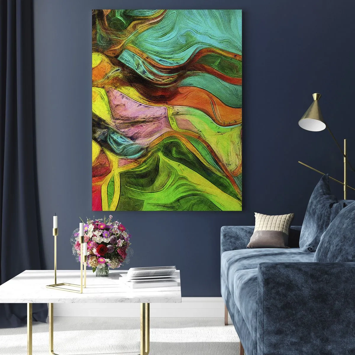 Billede på glas - Bevægelse er liv - 70x100 cm