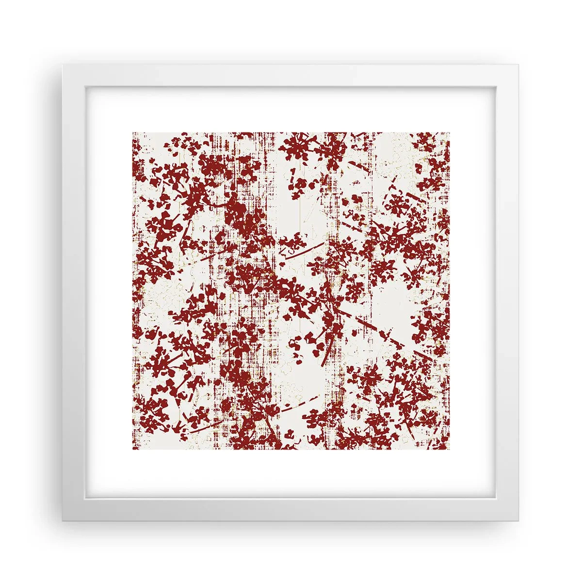 Plakat i hvid ramme - Som en gammel percale - 30x30 cm