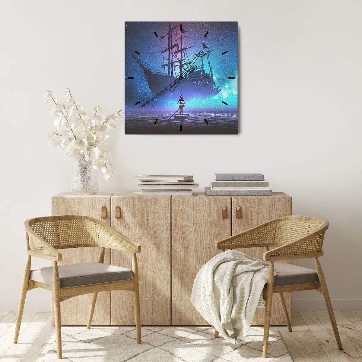 Vægur, Uret - Et møde med myten om havet - 40x40 cm