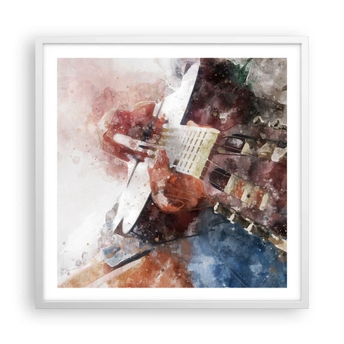 Plakat i hvid ramme - Og hvad synes du? - 60x60 cm