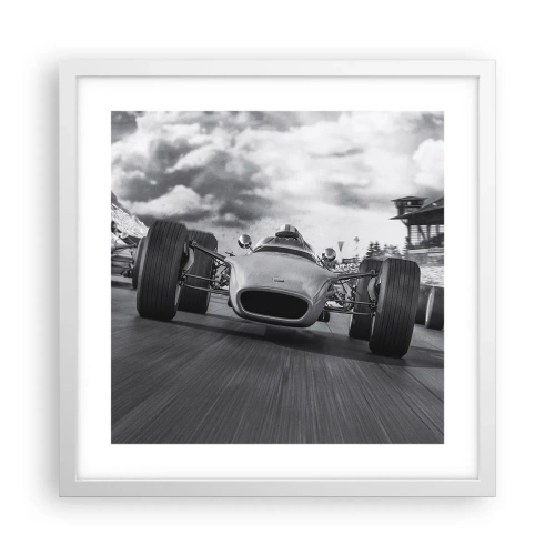 Plakat i hvid ramme - Der er kraft! - 40x40 cm