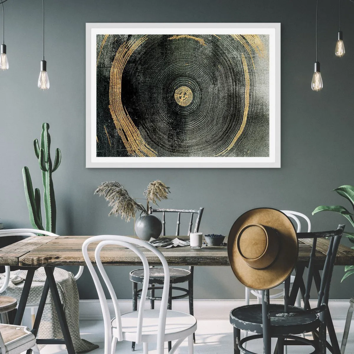 Plakat i hvid ramme - Forandring og varighed - 70x50 cm