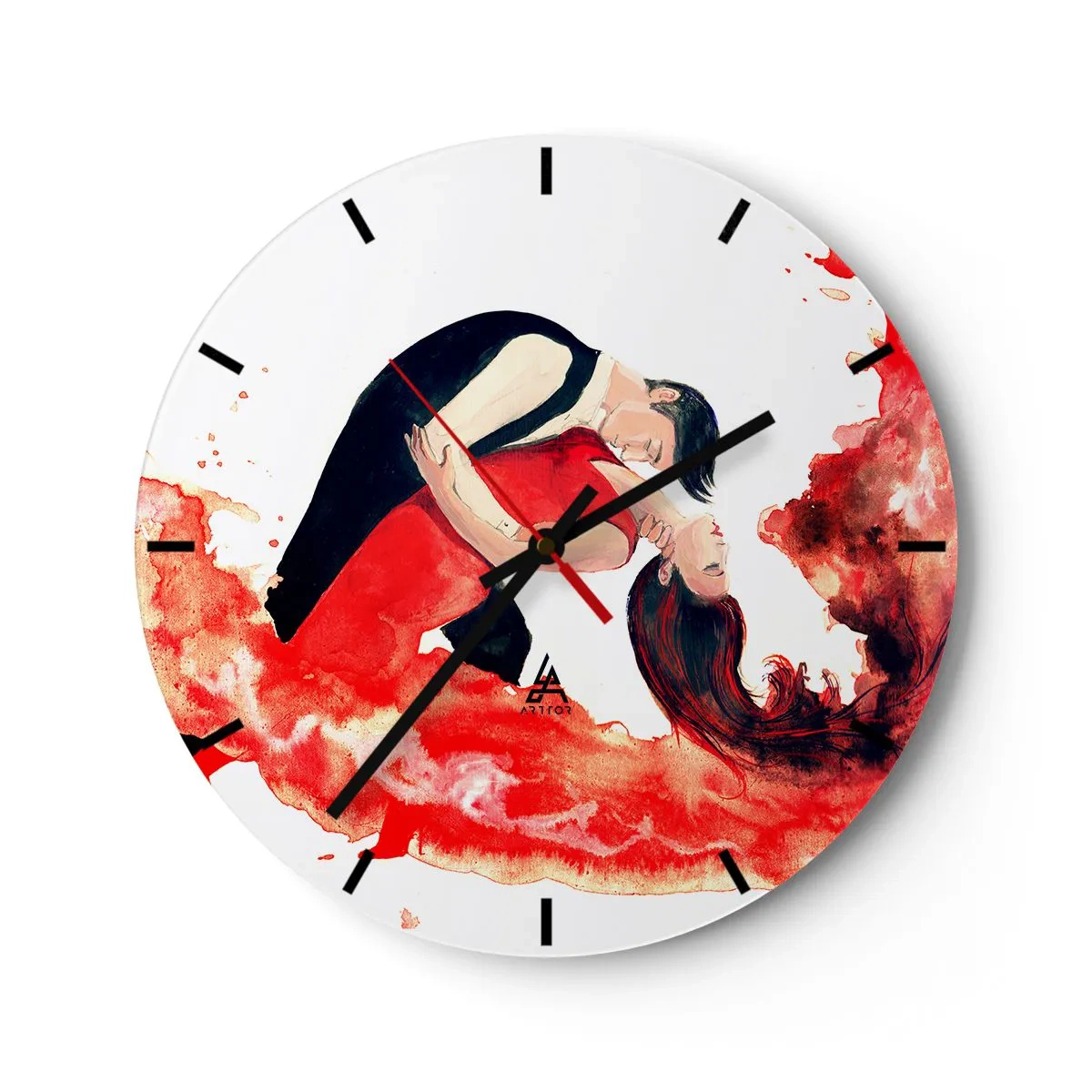 Vægur, Uret - Tango - en sensuel bølge - 40x40 cm