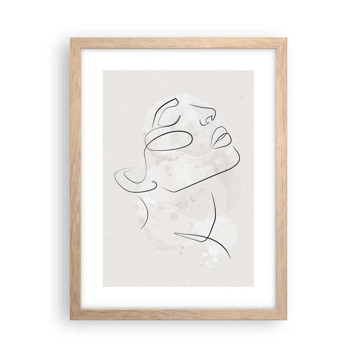 Plakat i ramme af lyst egetræ - Skitse af drømmen - 30x40 cm