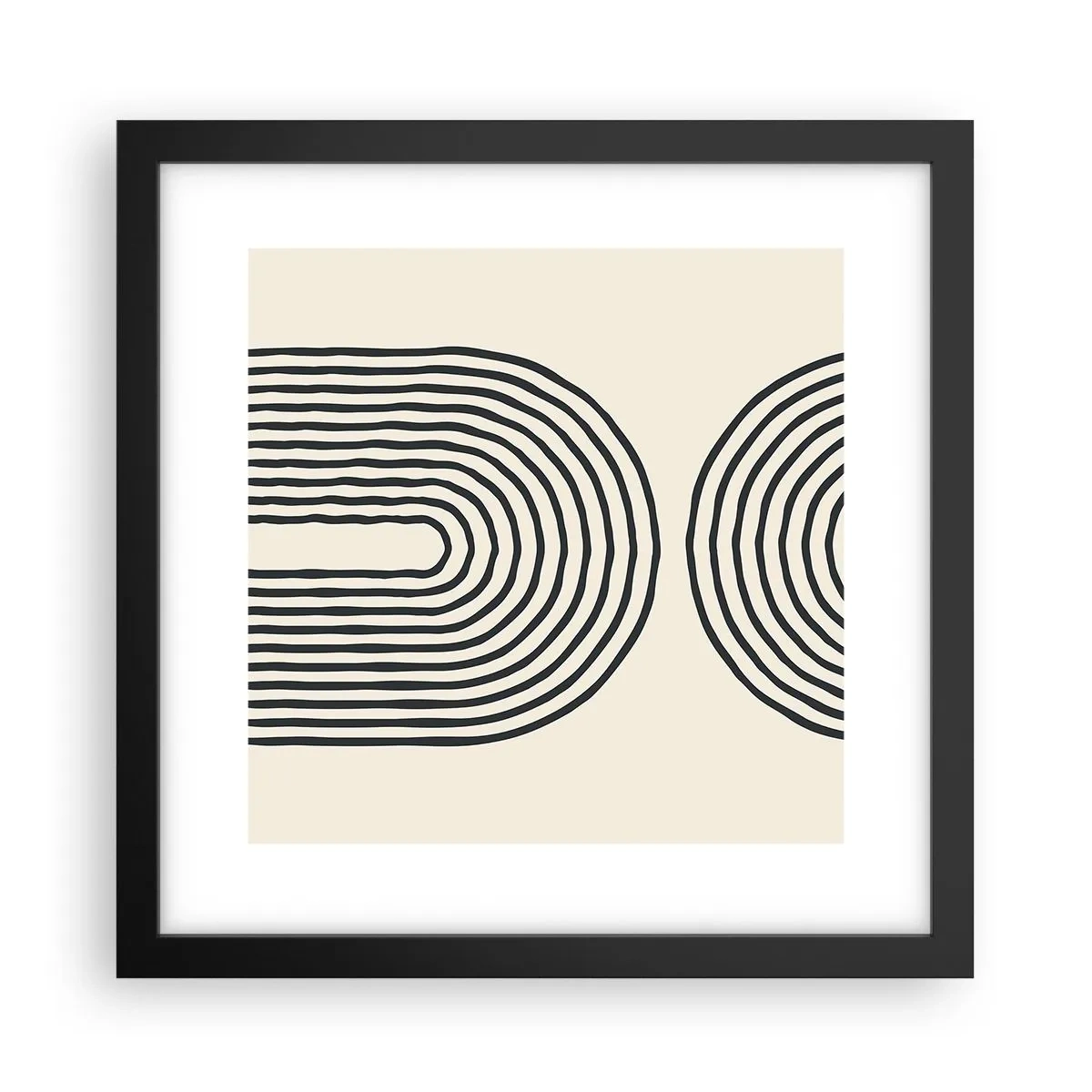 Plakat i sort ramme - Kommer snart... - 30x30 cm