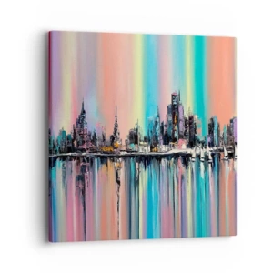 Lærredstryk - Billede på lærred - Skinne nattens lys - 40x40 cm