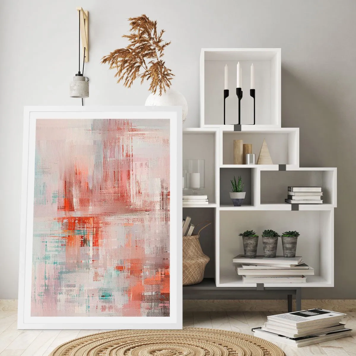 Plakat i hvid ramme - Diset. Hvor er dog det lyserødt - 61x91 cm