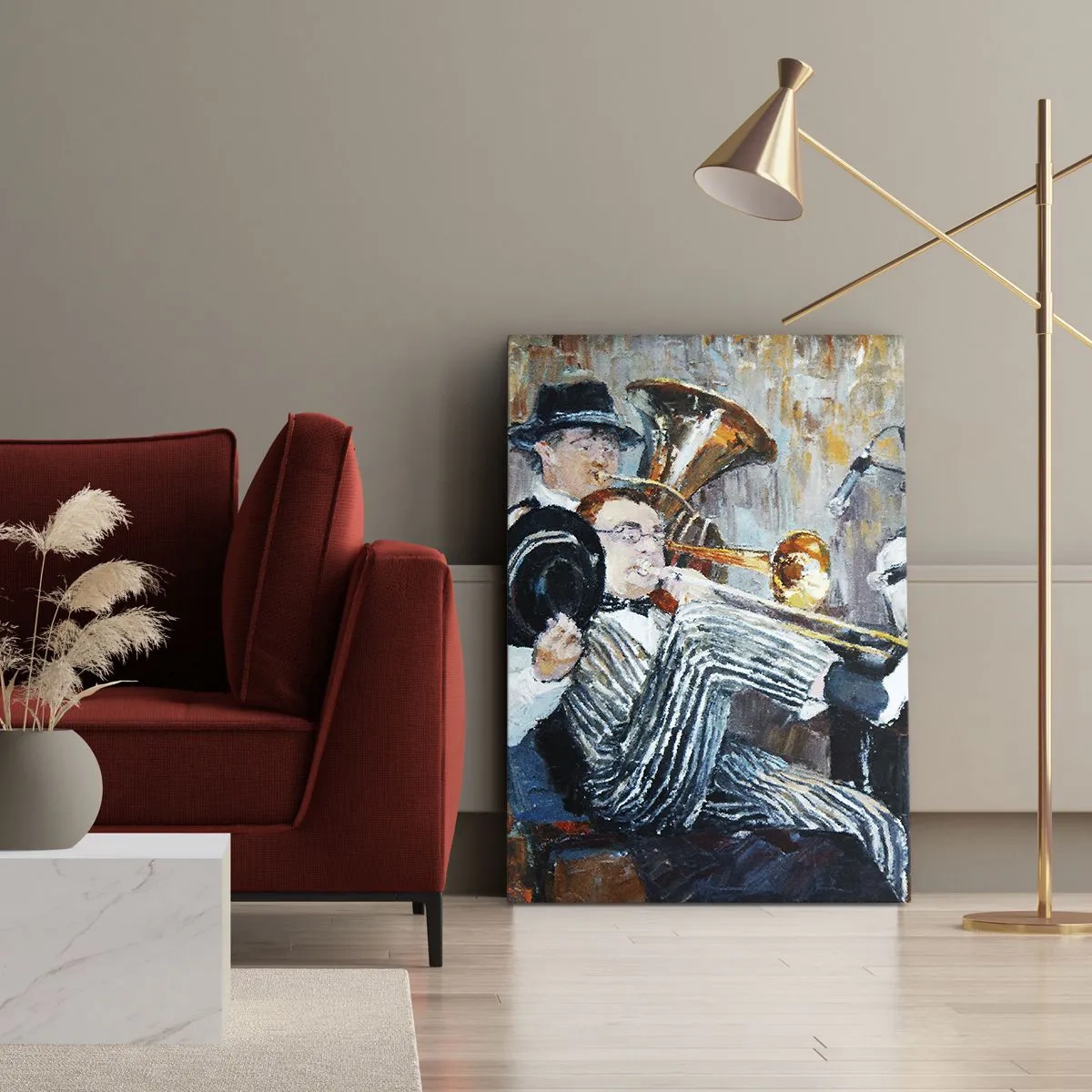 Lærredstryk - Billede på lærred - Alt det jazz - 50x70 cm