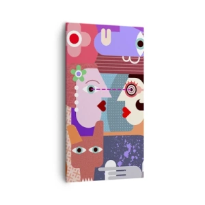 Lærredstryk - Billede på lærred - Øje mod øje - 55x100 cm