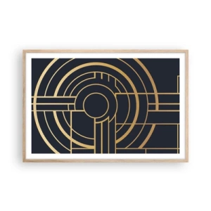 Plakat i ramme af lyst egetræ - At vende tingene på hovedet - 91x61 cm