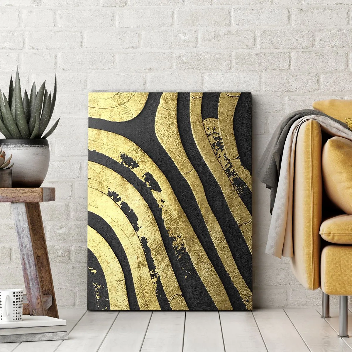 Lærredstryk - Billede på lærred - Alt flyder - 55x100 cm