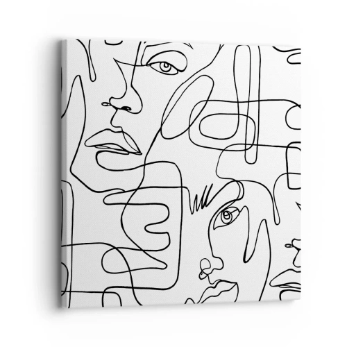 Lærredstryk - Billede på lærred - I sammenfiltrede følelser - 30x30 cm