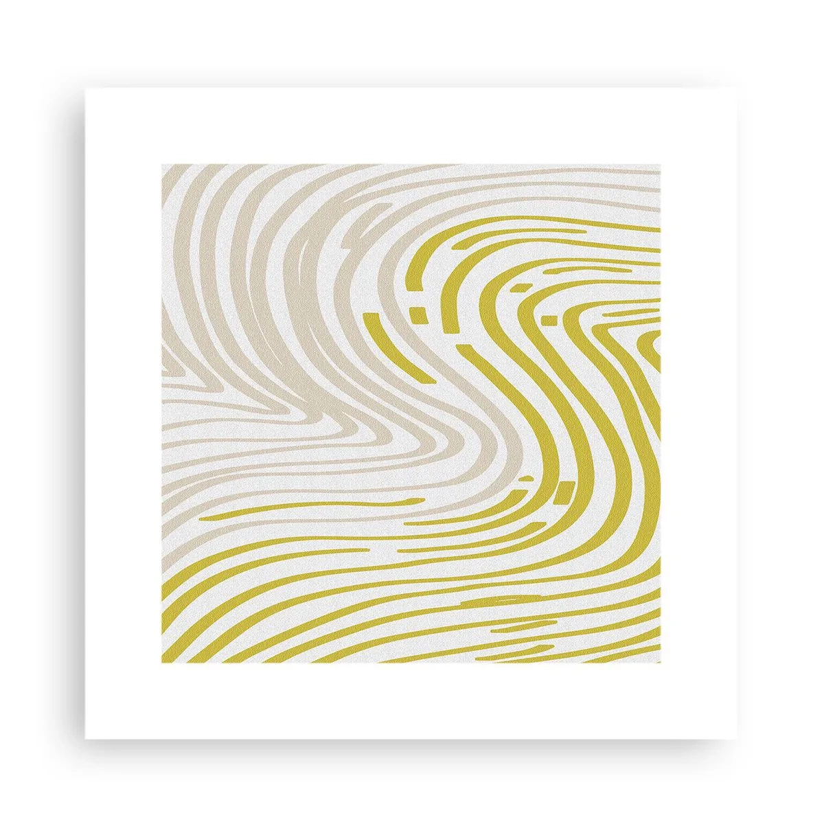 Plakat - Komposition med et blidt sving - 30x30 cm