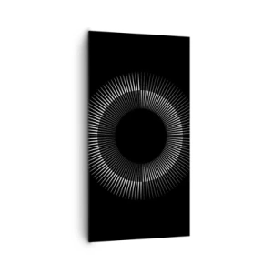 Lærredstryk - Billede på lærred - Sort sol - 65x120 cm