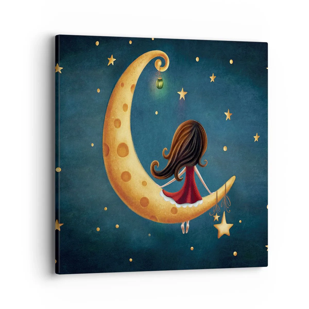 Lærredstryk - Billede på lærred - Der var engang... - 40x40 cm