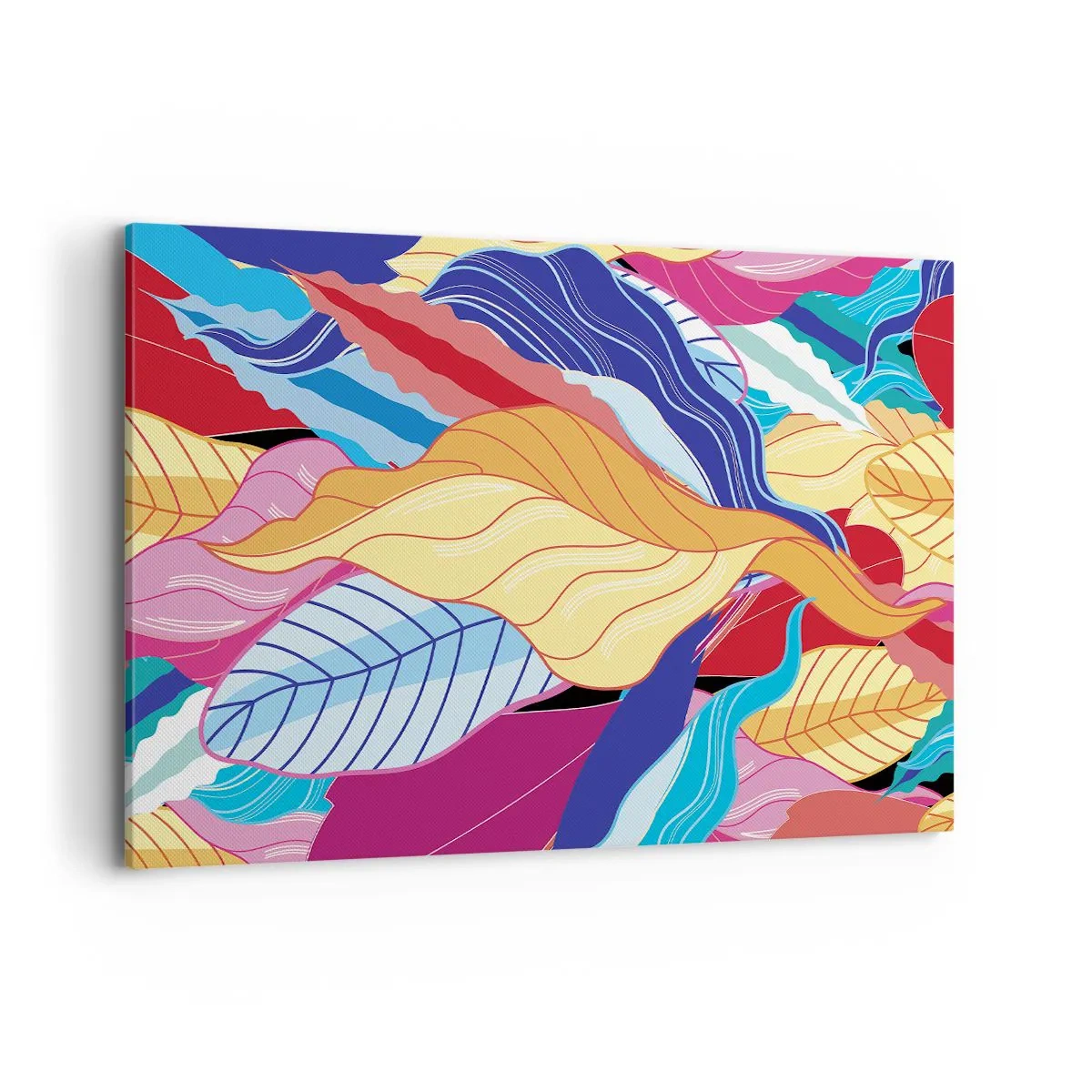 Lærredstryk - Billede på lærred - Et farverigt rod - 120x80 cm