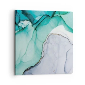 Lærredstryk - Billede på lærred - Undersøgelse i turkis - 70x70 cm