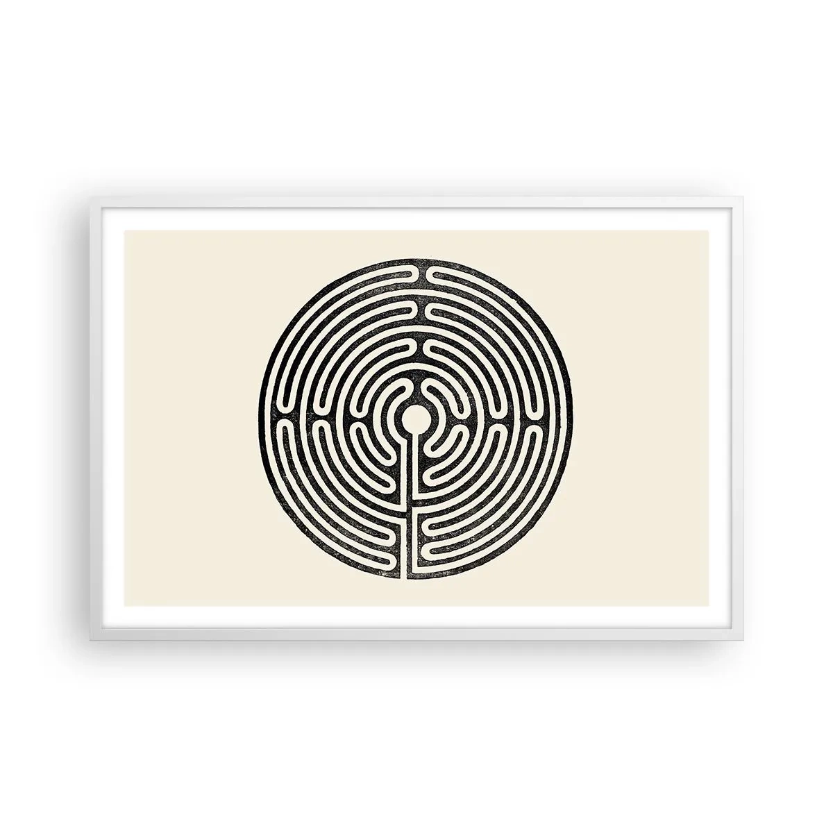 Plakat i hvid ramme - Mystisk orden - 91x61 cm