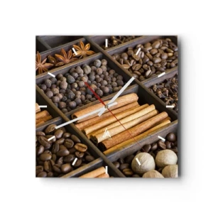 Vægur, Uret - Et skatkammer af aromaer - 30x30 cm