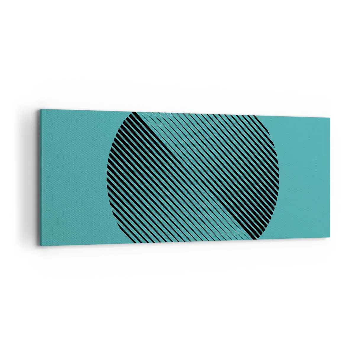 Lærredstryk - Billede på lærred - Cirklen - en geometrisk variation - 120x50 cm