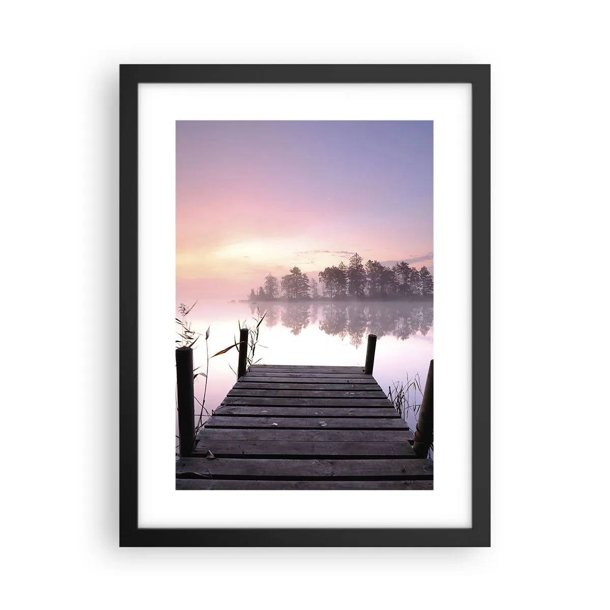 Plakat i sort ramme - Ud af den lilla tåge... - 30x40 cm