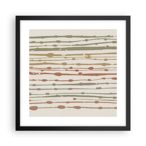 Plakat i sort ramme - Musikalsk farvenotation - 40x40 cm