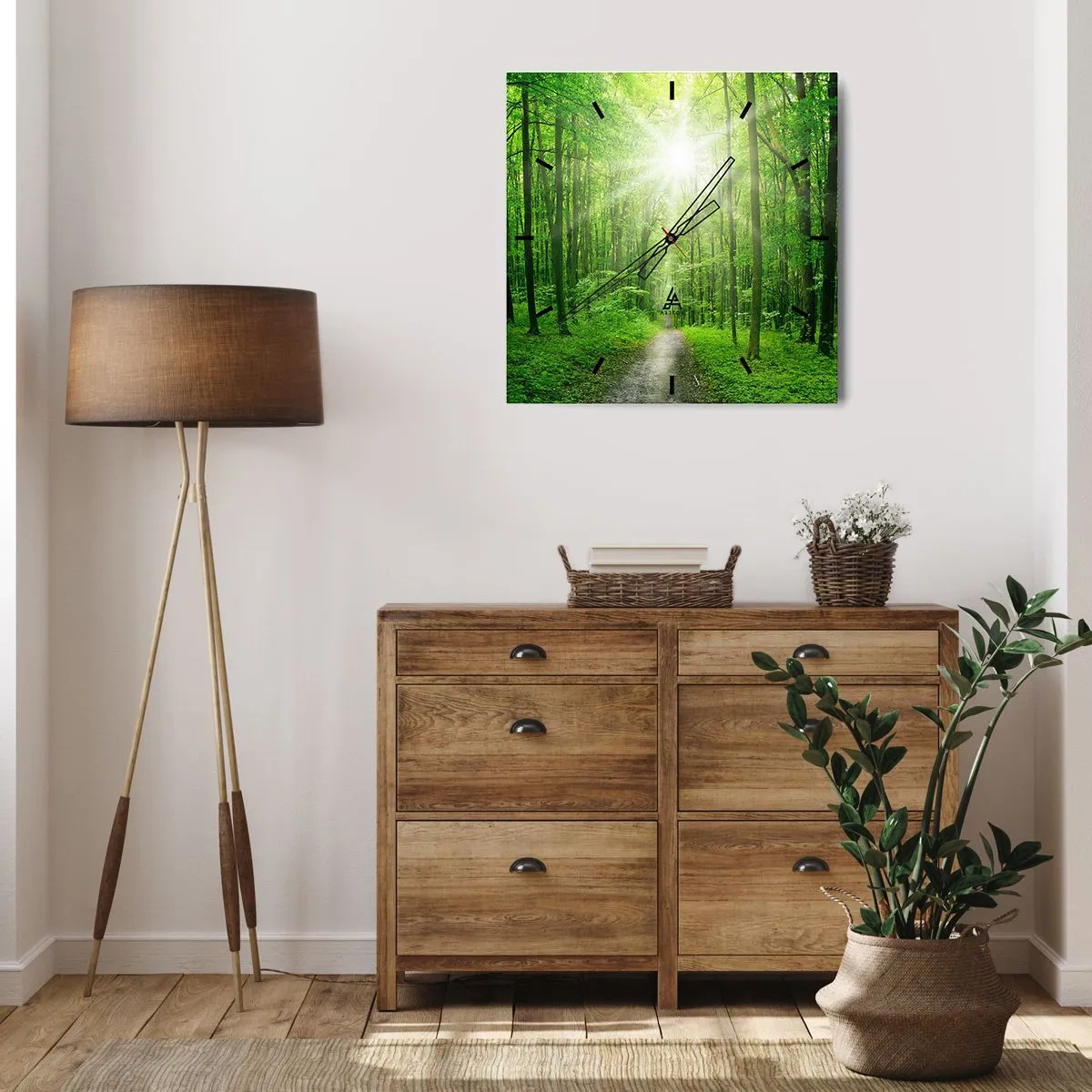 Vægur, Uret - Grøn katedral - 30x30 cm