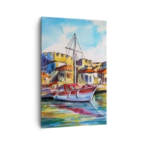 Lærredstryk - Billede på lærred - Regnbue eftermiddag - 80x120 cm