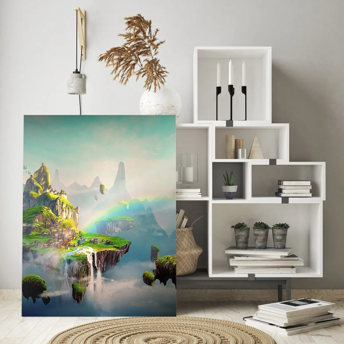 Billede på glas - Midden - lykkelige øer - 50x70 cm