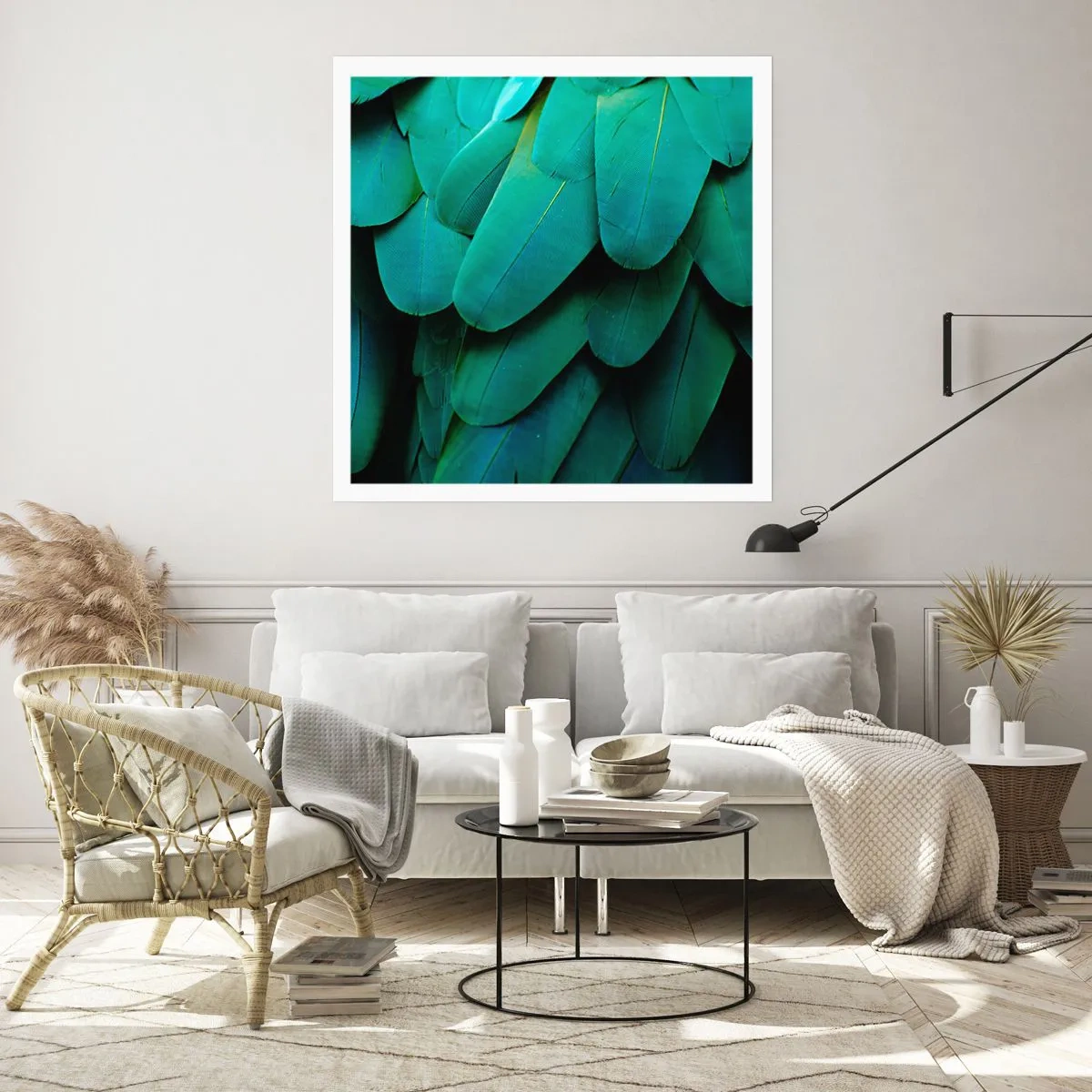 Plakat - Papegøjenaturens præcision - 60x60 cm