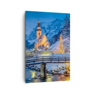 Lærredstryk - Billede på lærred - Julens ånd - 70x100 cm