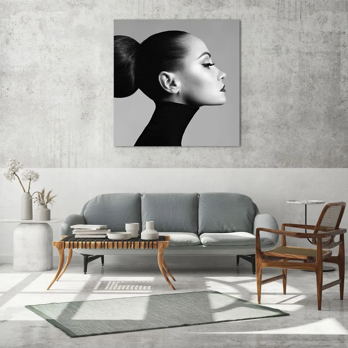 Billede på glas - Moderne Nefretete - 70x70 cm