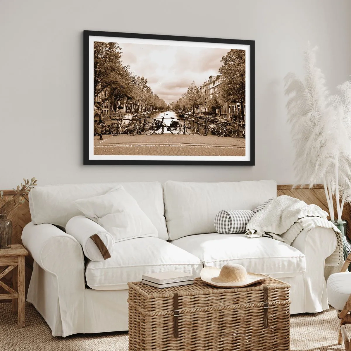 Plakat i sort ramme - Hollandsk atmosfære - 50x40 cm