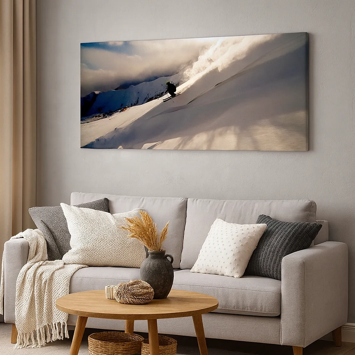 Lærredstryk - Billede på lærred - Udfordringen i bjergene - 30x30 cm