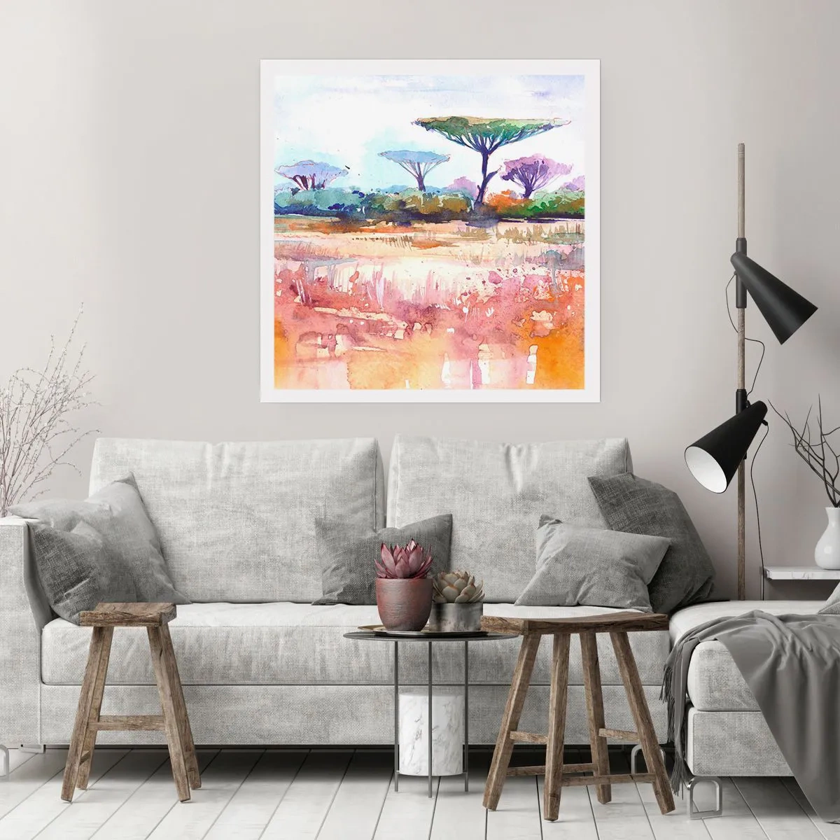 Plakat - Savannens farver - 50x50 cm