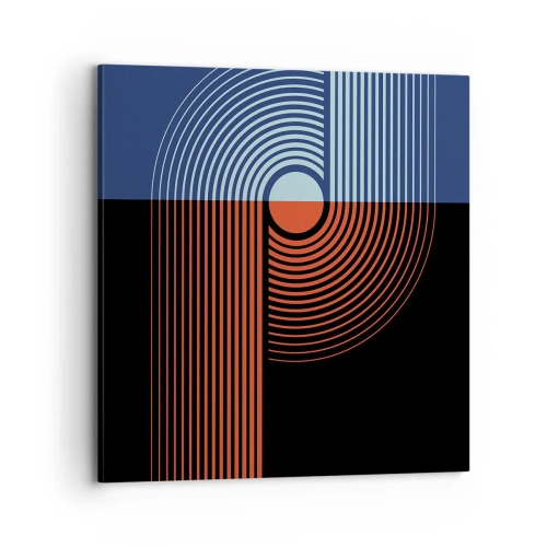 Lærredstryk - Billede på lærred - I en geometrisk omfavnelse - 70x70 cm