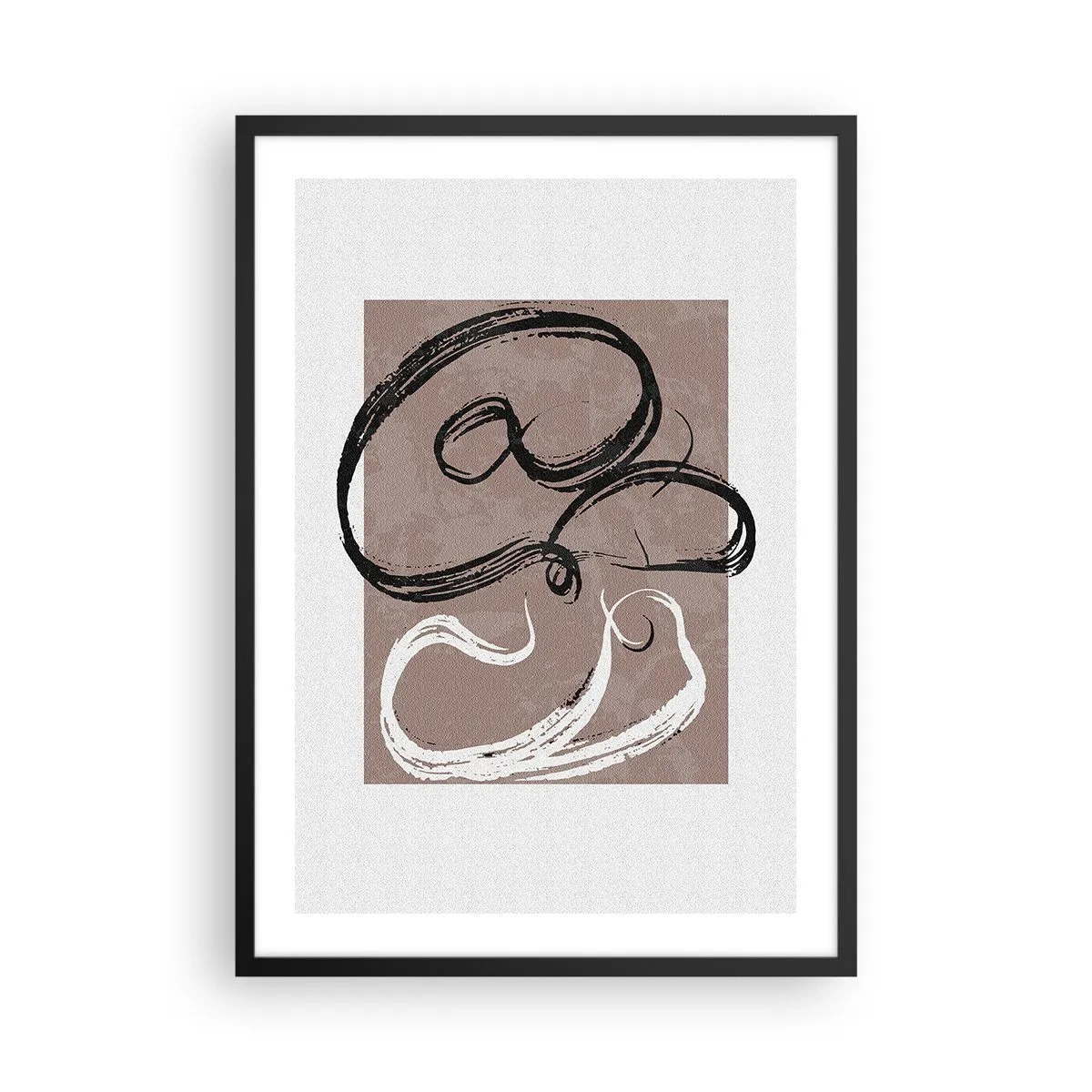 Plakat i sort ramme - Komposition - en søgen efter fuldstændighed - 50x70 cm