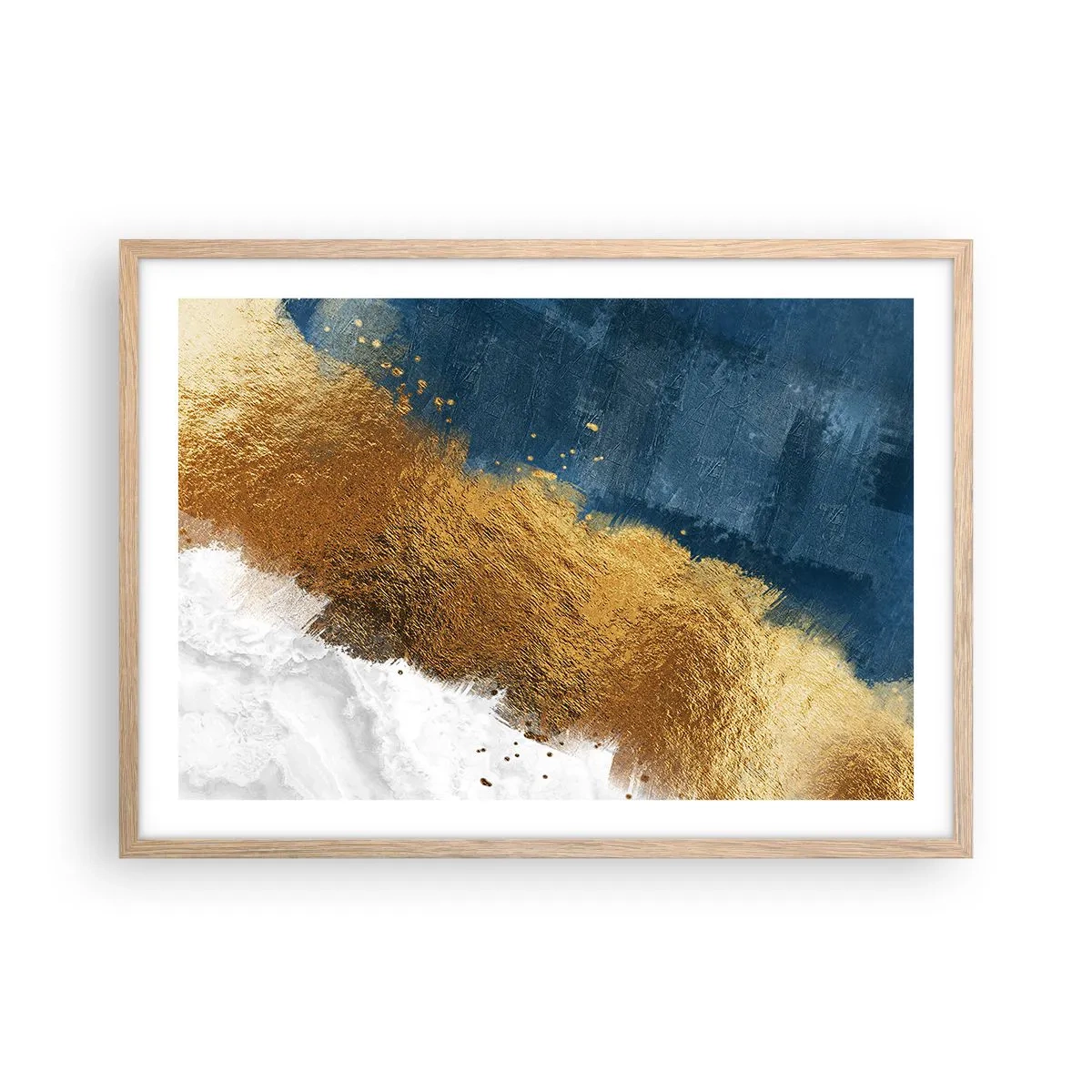 Plakat i ramme af lyst egetræ - Sommerens farver - 70x50 cm
