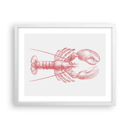 Plakat i hvid ramme - Hummer, der er Homer værdig - 50x40 cm