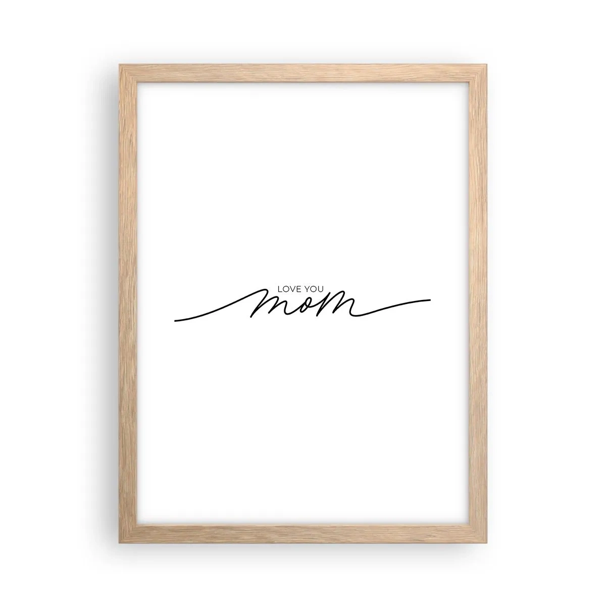 Plakat i ramme af lyst egetræ - Stor følelse - 30x40 cm