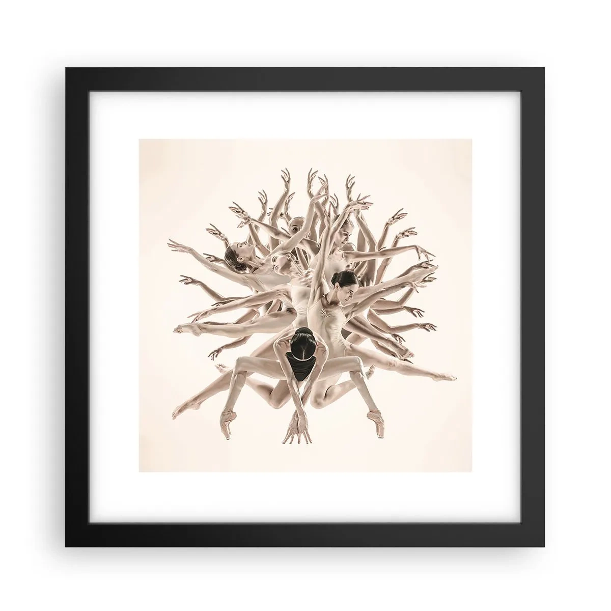 Plakat i sort ramme - Blomstrende i dans - 30x30 cm