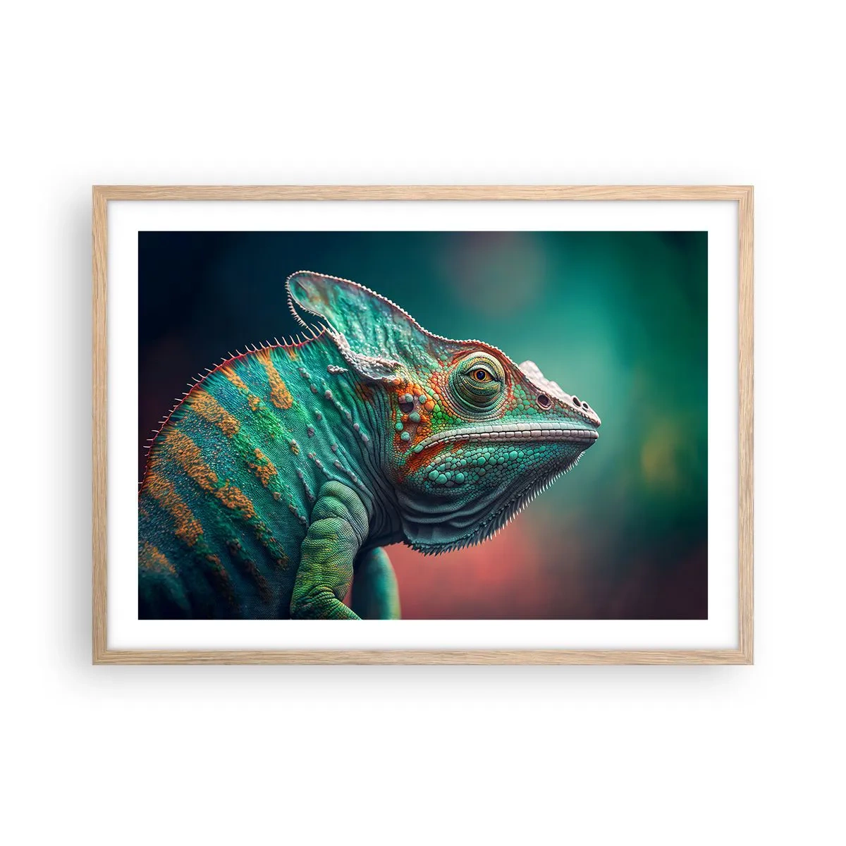 Plakat i ramme af lyst egetræ - Kan du se mig? Ikke godt... - 70x50 cm