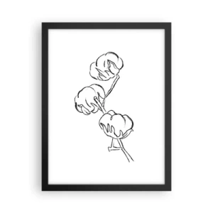 Plakat i sort ramme - Bomuld ned - 30x40 cm