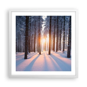 Plakat i hvid ramme - Klart i sort og hvidt - 50x50 cm