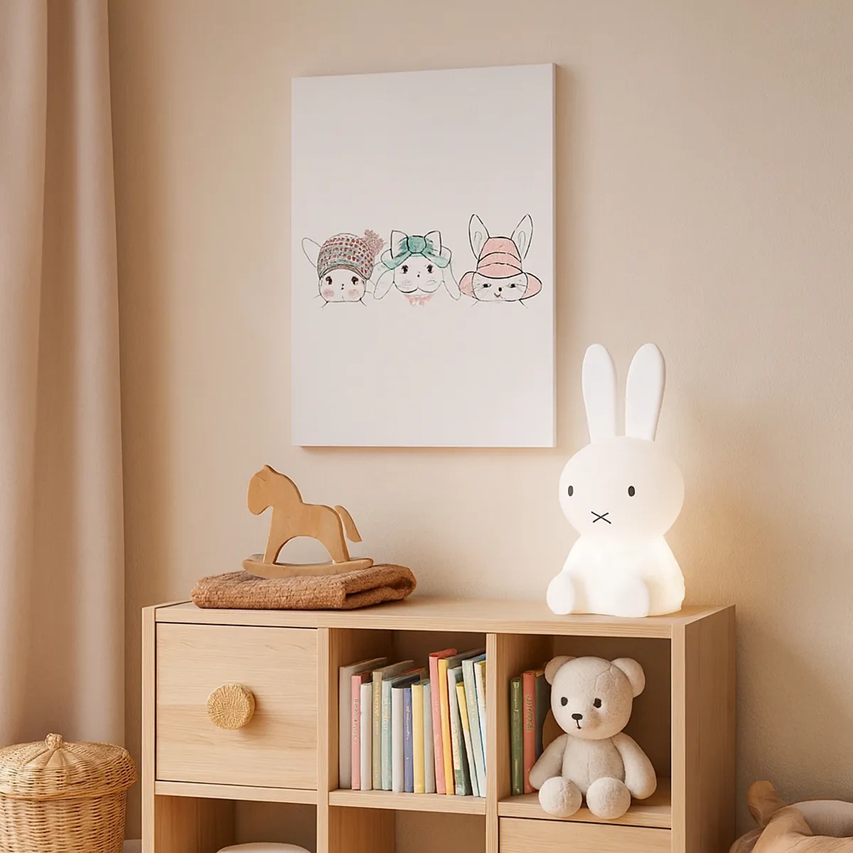 Lærredstryk - Billede på lærred - Eftertænksom, trist, glad - 50x70 cm