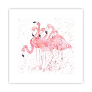 Plakat - Lyserød ansambl - 30x30 cm