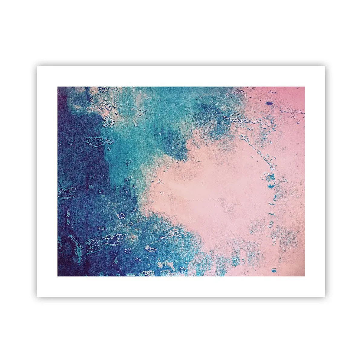 Plakat - Blå omfavnelse - 50x40 cm