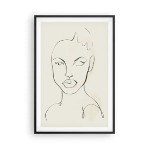 Plakat i sort ramme - Omrids af sensualitet - 61x91 cm