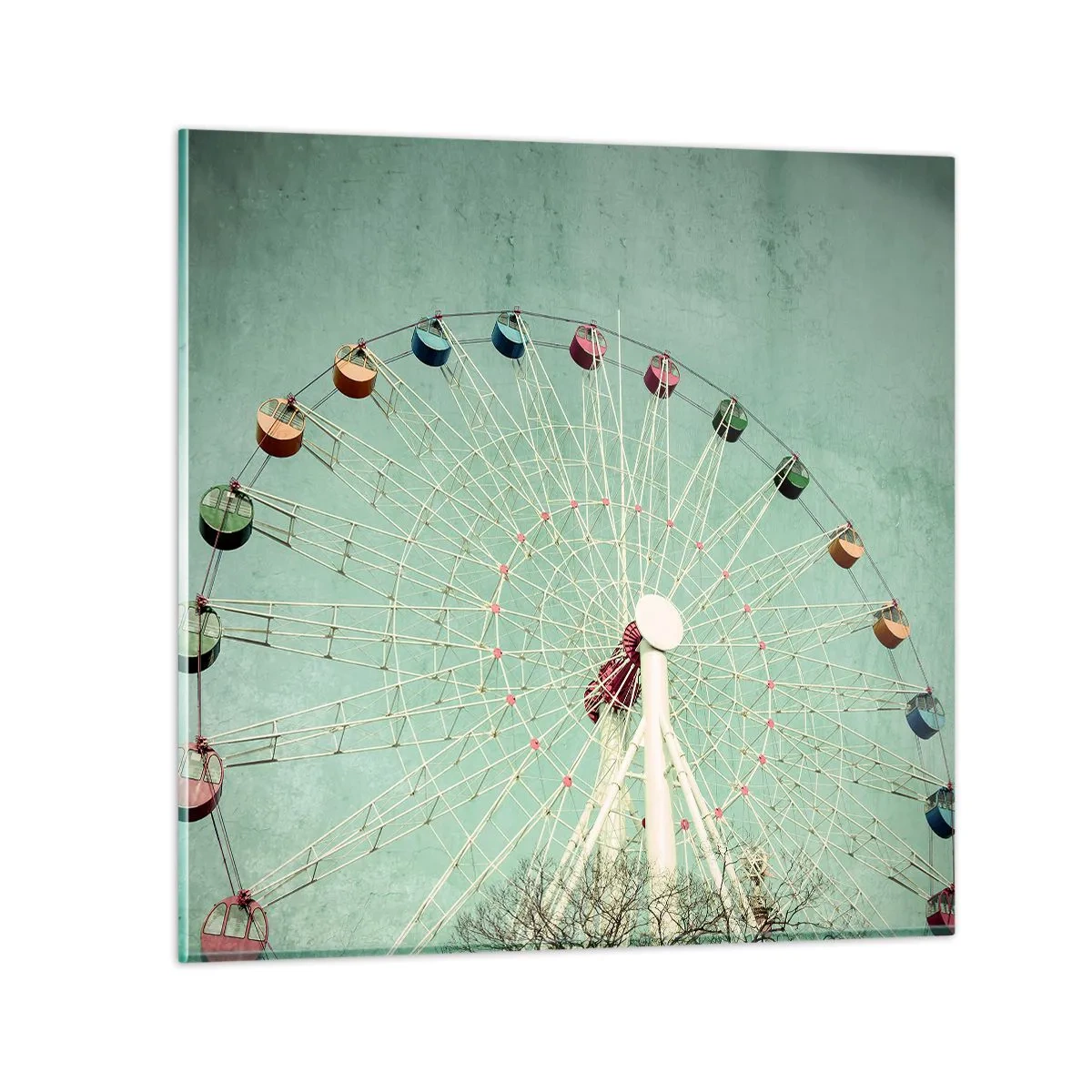 Billede på glas - Vi inviterer dig til at lege - 50x50 cm