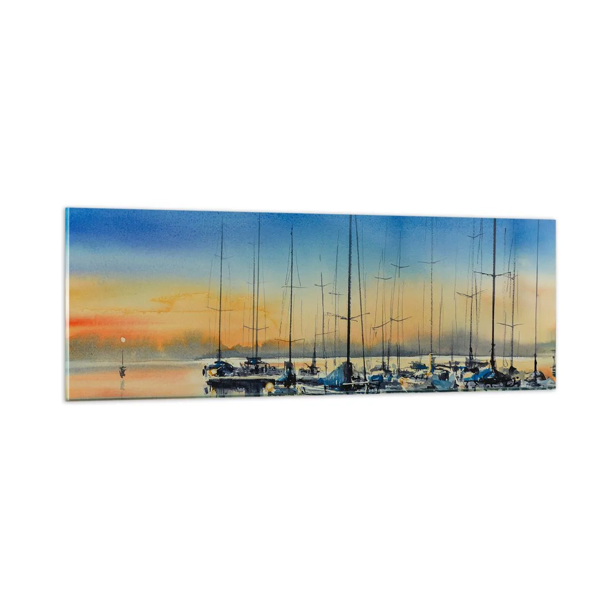 Billede på glas - Slutningen på en god dag - 90x30 cm